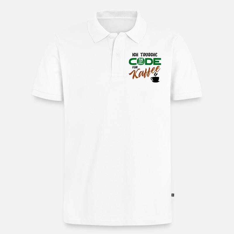 Programmierer Softwareentwickler Developer Code - Männer Premium Bio Polo Shirt - Weiß