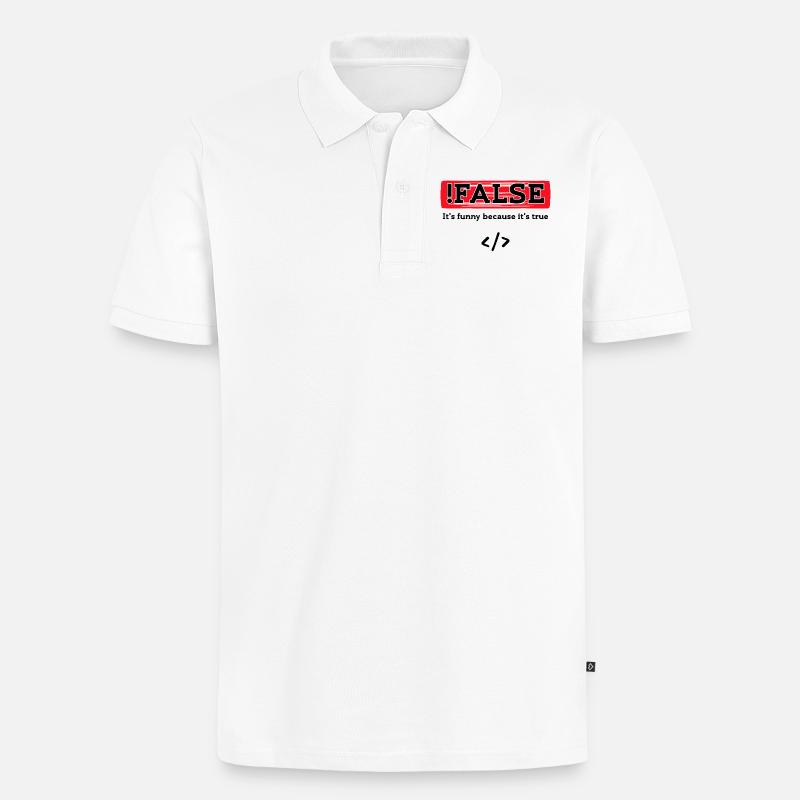 Code Debug Programmierer Developer Lustige Sprüche - Männer Premium Bio Polo Shirt - Weiß