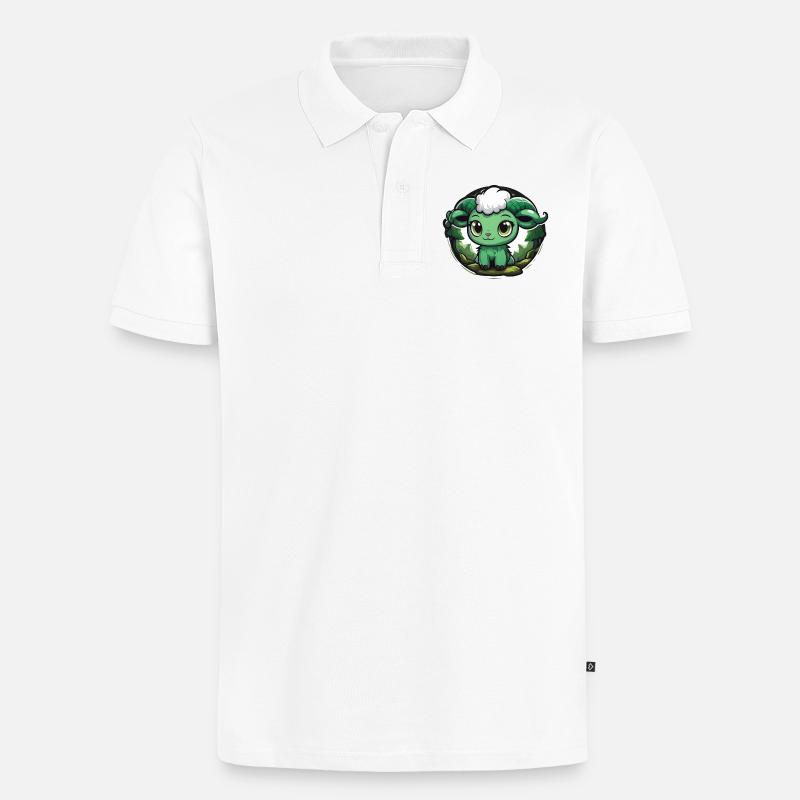 Widder - Männer Premium Bio Polo Shirt - Weiß