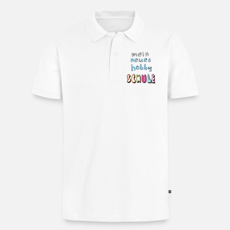 Schule Schulkind - Männer Premium Bio Polo Shirt - Weiß