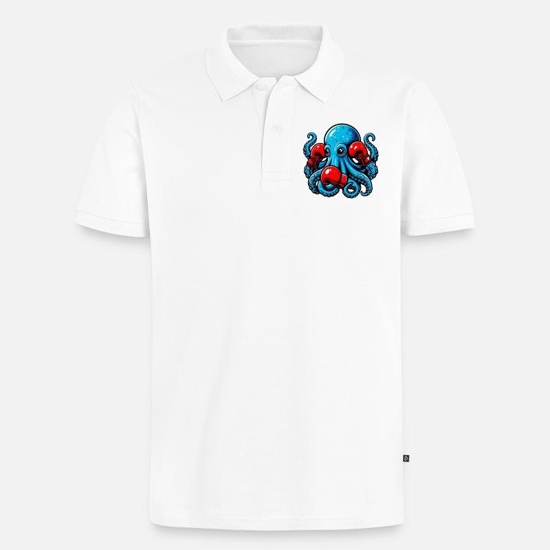 Pieuvre - Polo bio Premium Homme - blanc
