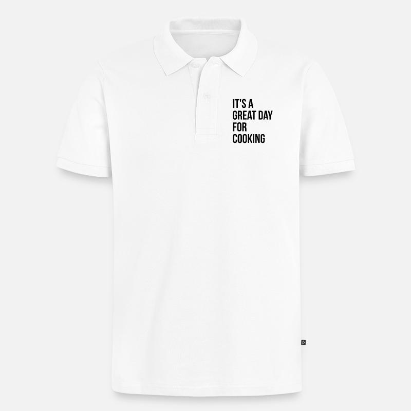 Kochen - Männer Premium Bio Polo Shirt - Weiß