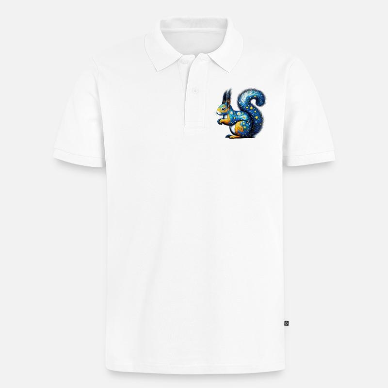Eichhörnchen - Männer Premium Bio Polo Shirt - Weiß