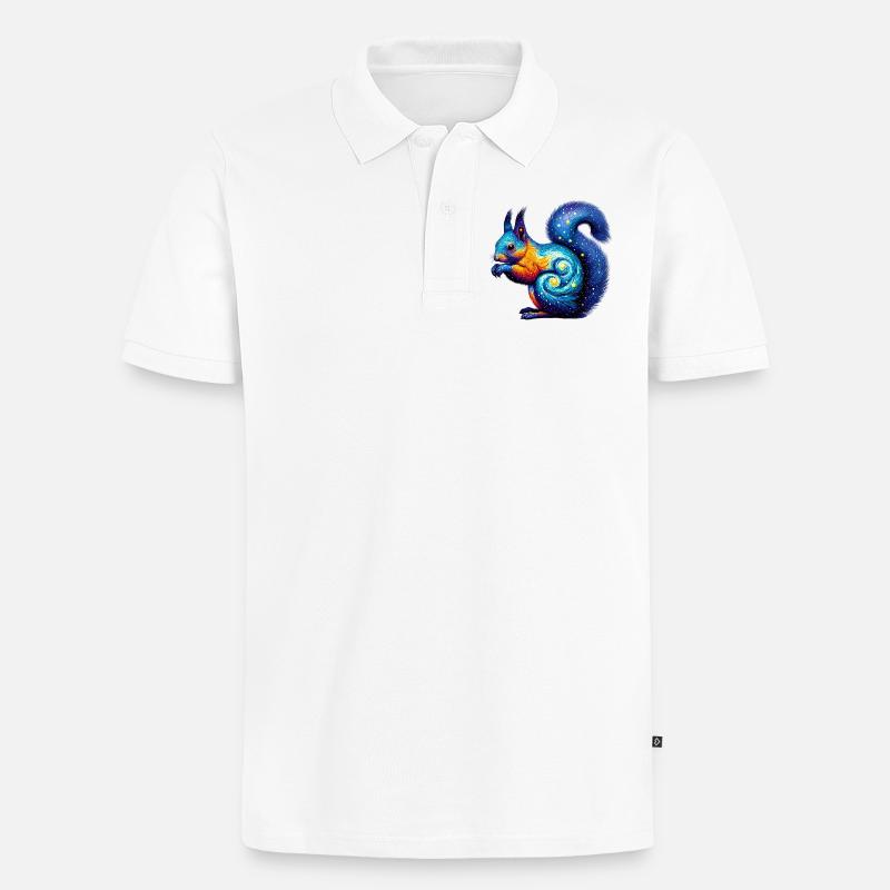 Eichhörnchen - Männer Premium Bio Polo Shirt - Weiß