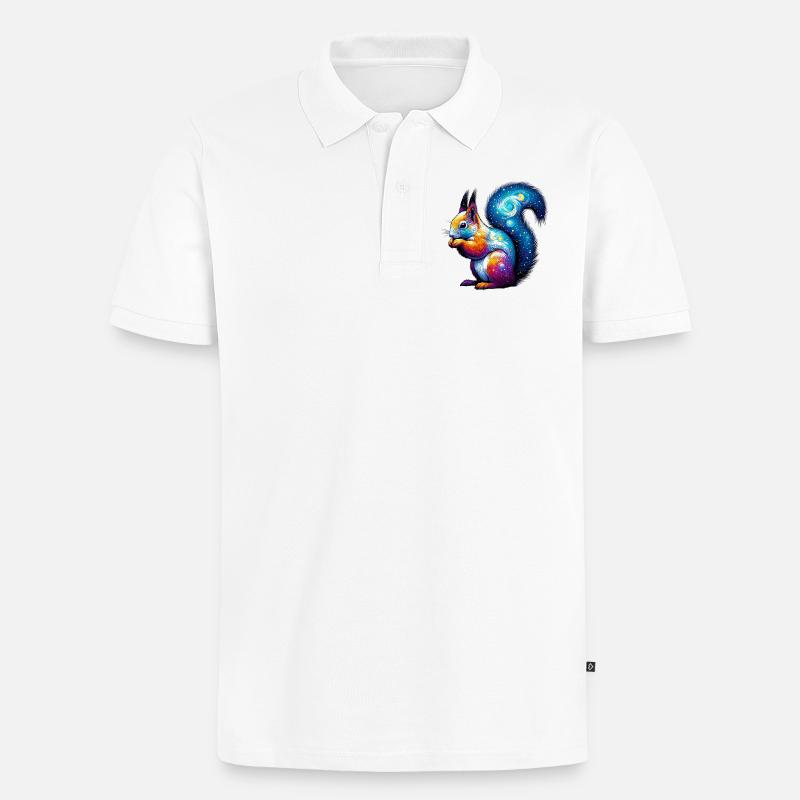 Eichhörnchen - Männer Premium Bio Polo Shirt - Weiß