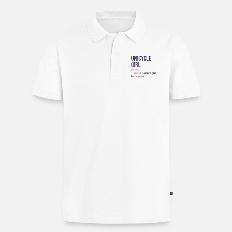 Einrad - Männer Premium Bio Polo Shirt - Weiß