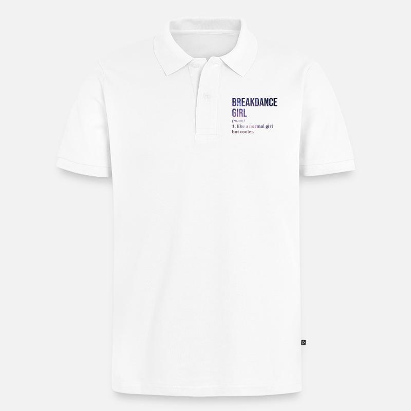 Breakdance - Männer Premium Bio Polo Shirt - Weiß