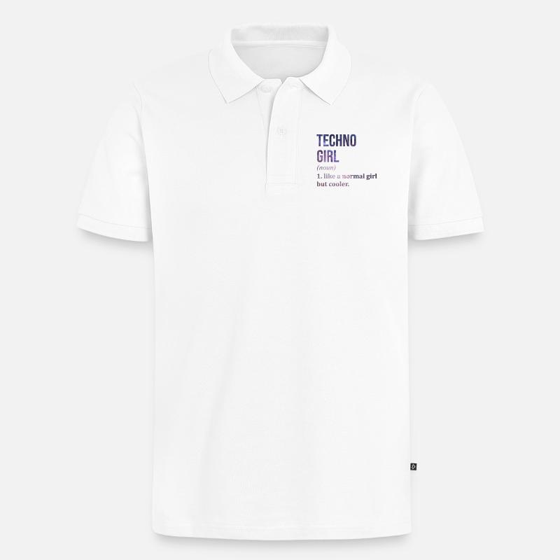 techno - Polo bio Premium Homme - blanc