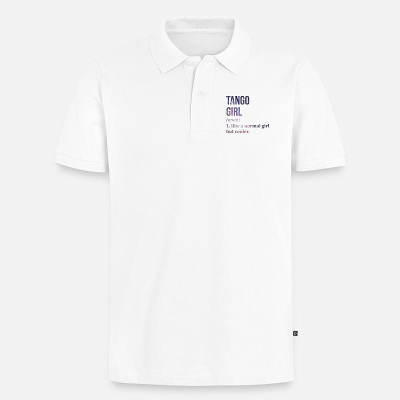 Tango - Männer Premium Bio Polo Shirt - Weiß