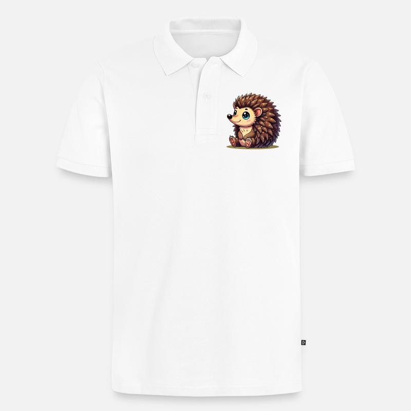 Hérisson - Polo bio Premium Homme - blanc