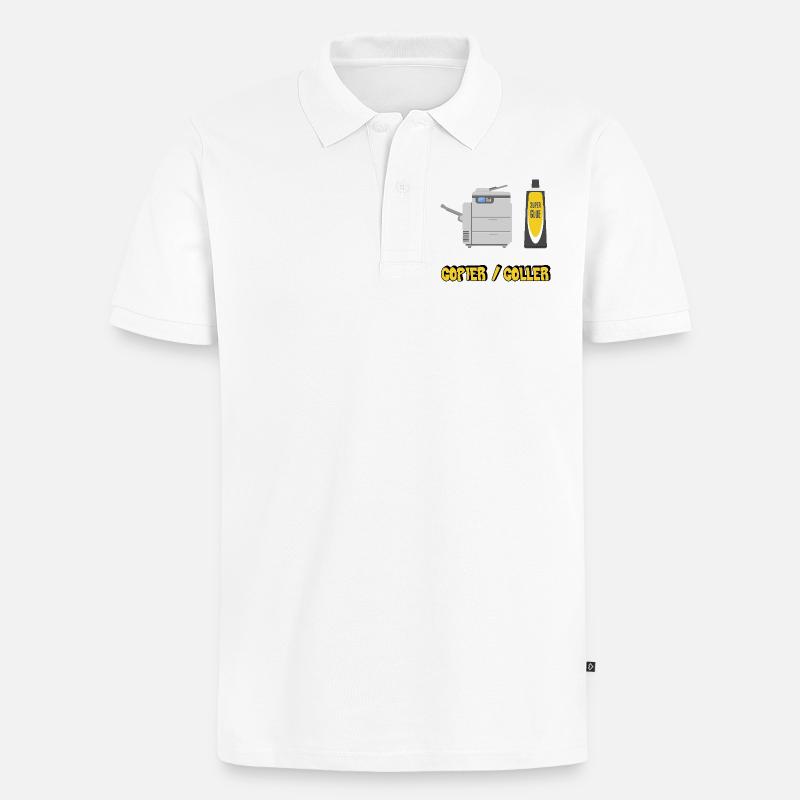 Copier coller - Polo bio Premium Homme - blanc