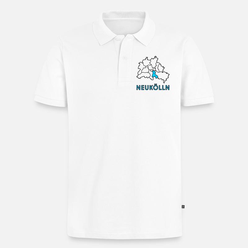 NEUKÖLLN, un quartier de Berlin - Polo bio Premium Homme - blanc