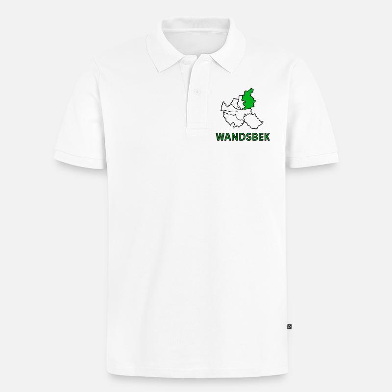 Wandsbek, un quartier de Hambourg - Polo bio Premium Homme - blanc