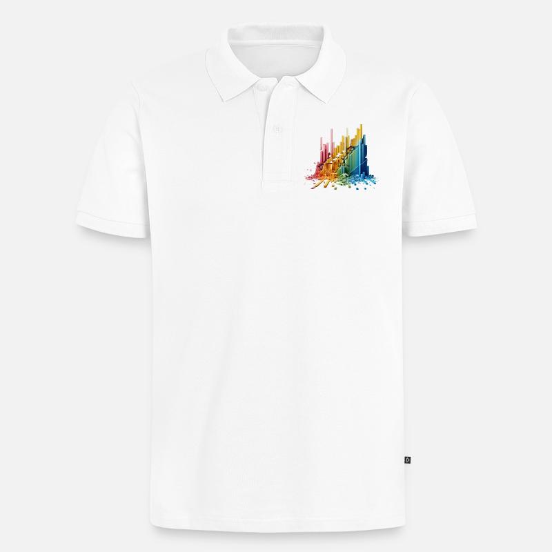 Frequenz-Wand - Männer Premium Bio Polo Shirt - Weiß