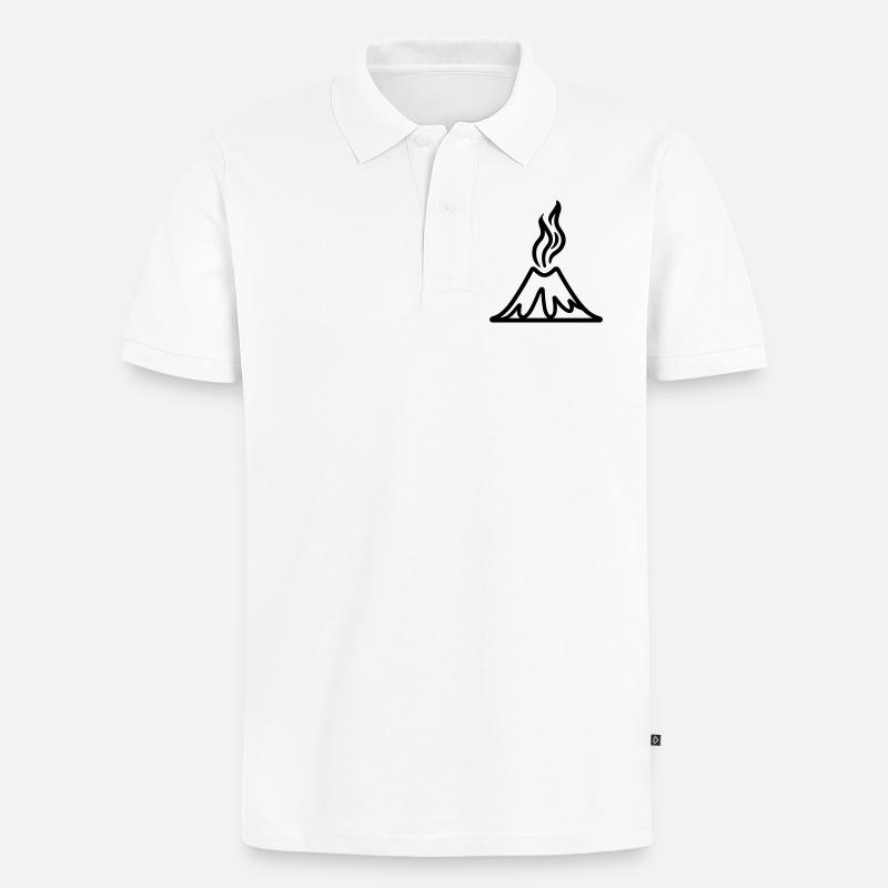 Vulkan - Männer Premium Bio Polo Shirt - Weiß