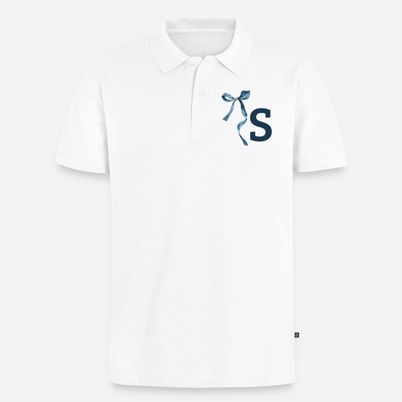 Geschenkidee von Monogram - Männer Premium Bio Polo Shirt - Weiß