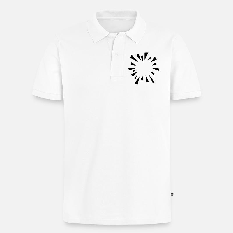 Comic Effekt geplatzter Luftballon - Männer Premium Bio Polo Shirt - Weiß