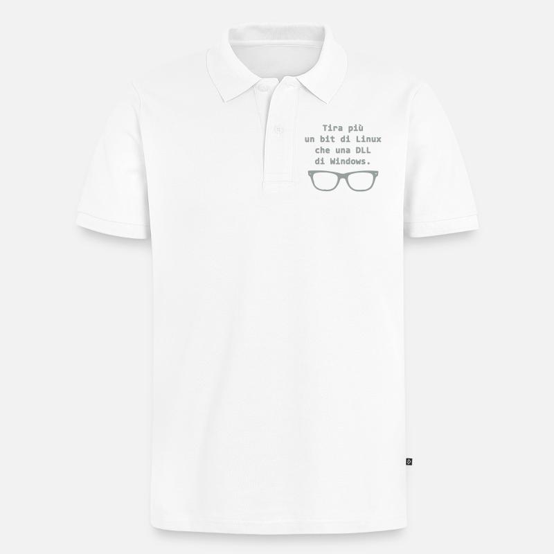 Linux - Polo bio Premium Homme - blanc
