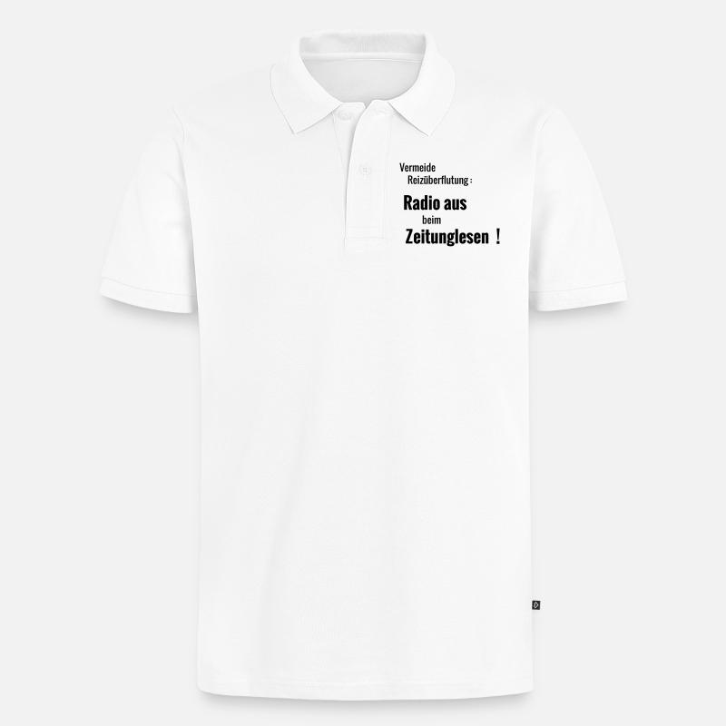 Surcharge sensorielle - Polo bio Premium Homme - blanc