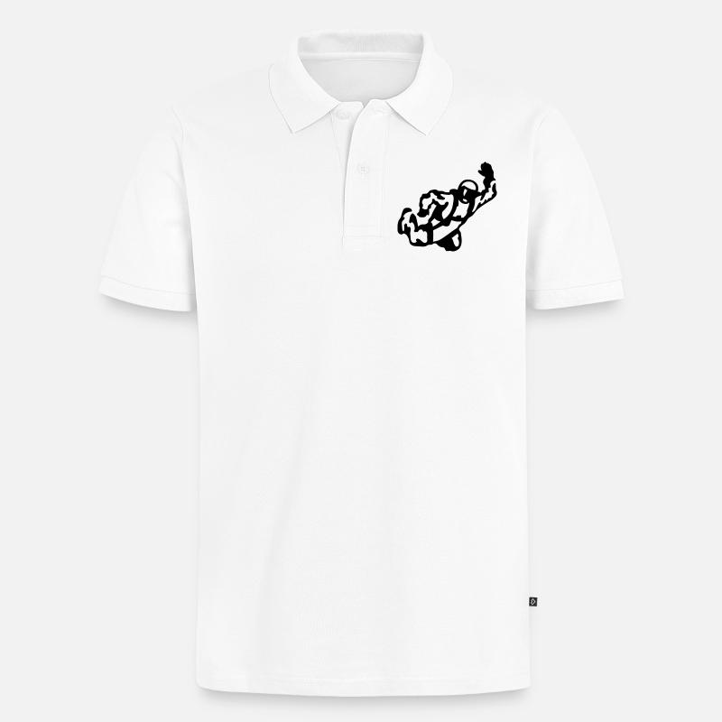 Skydive - Männer Premium Bio Polo Shirt - Weiß