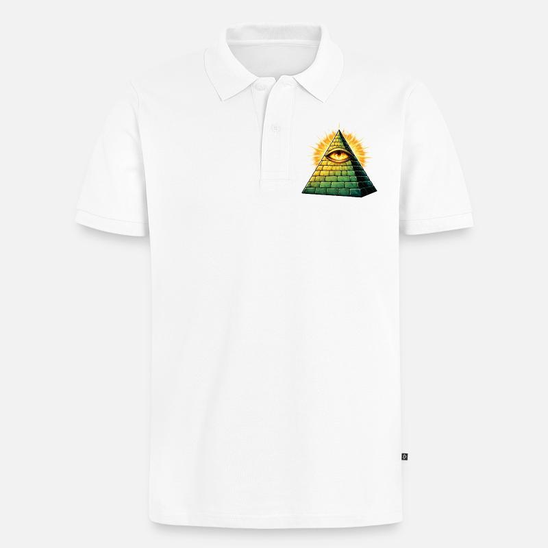 Pyramide des Illuminati - Polo bio Premium Homme - blanc