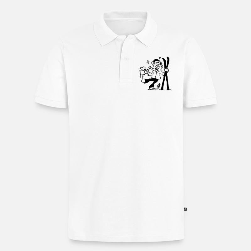 Apres-ski - Männer Premium Bio Polo Shirt - Weiß