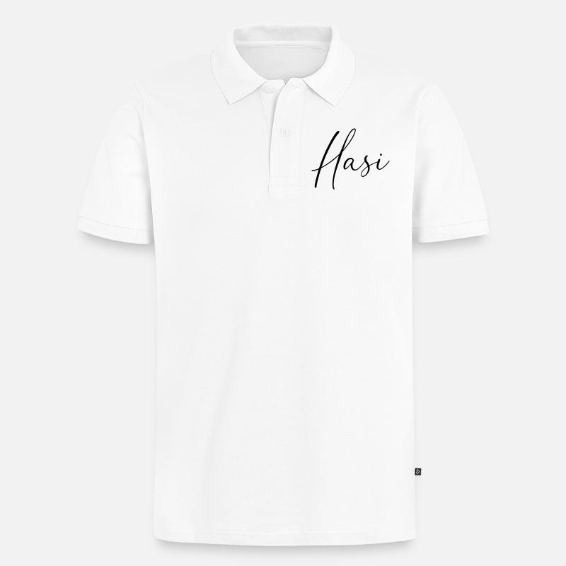 Hasi / Conception de l’écriture manuscrite - Polo bio Premium Homme - blanc