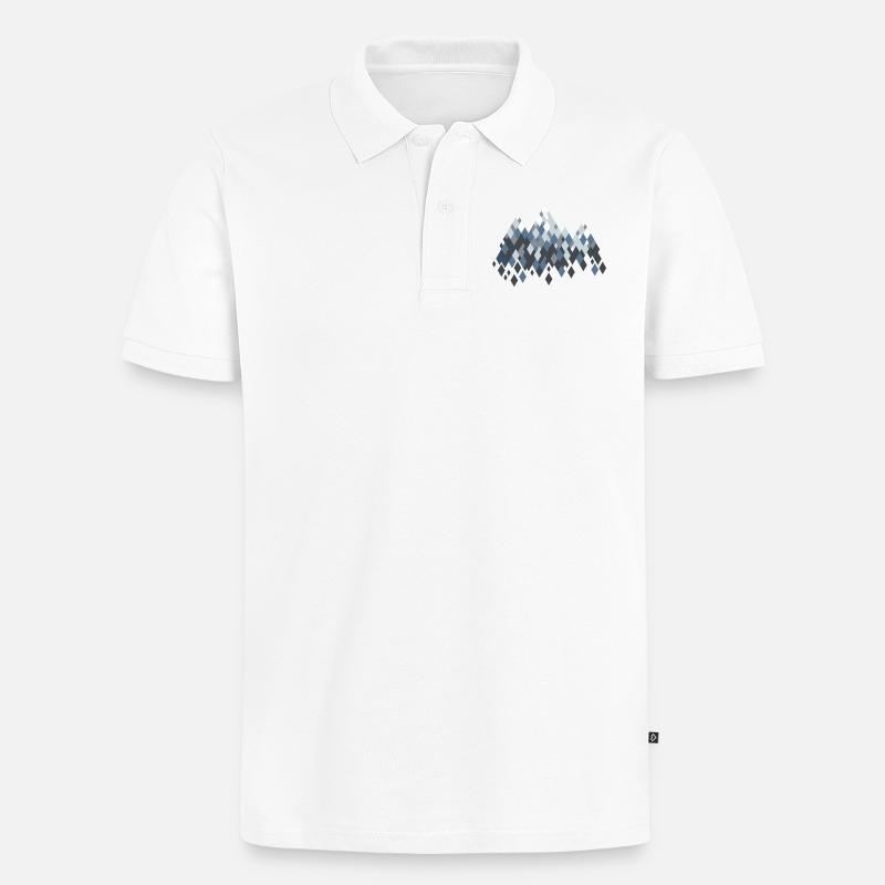 Mountains - Men's Premium Organic Polo Shirt - white