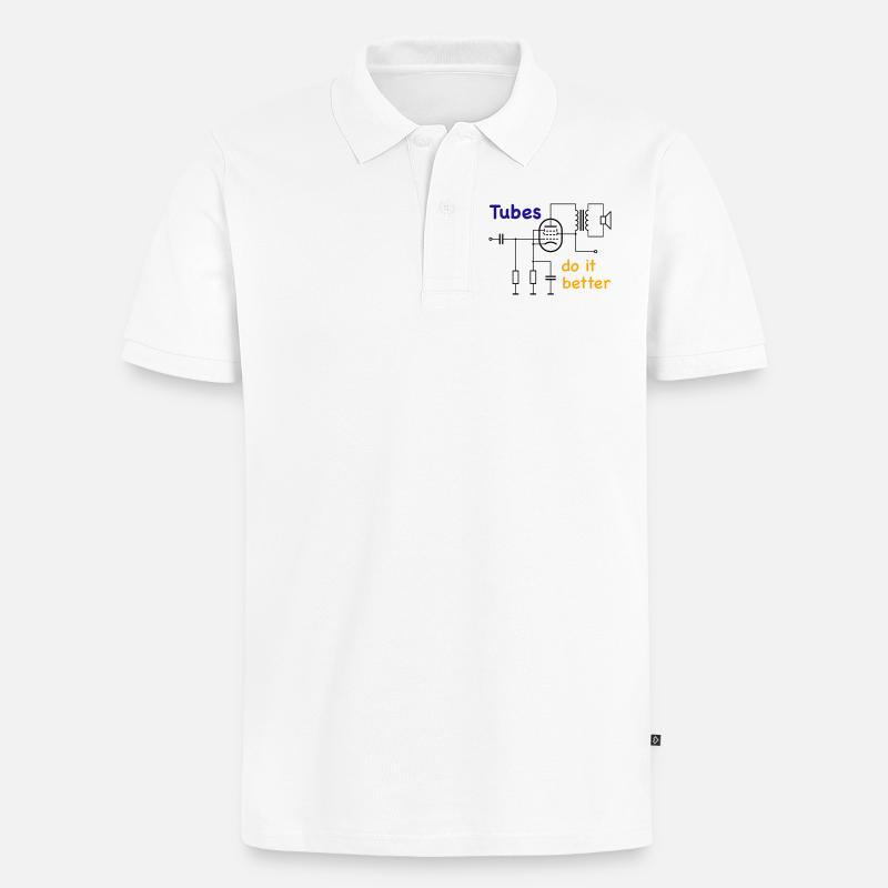 Vacuum Tubes do it better - Männer Premium Bio Polo Shirt - Weiß