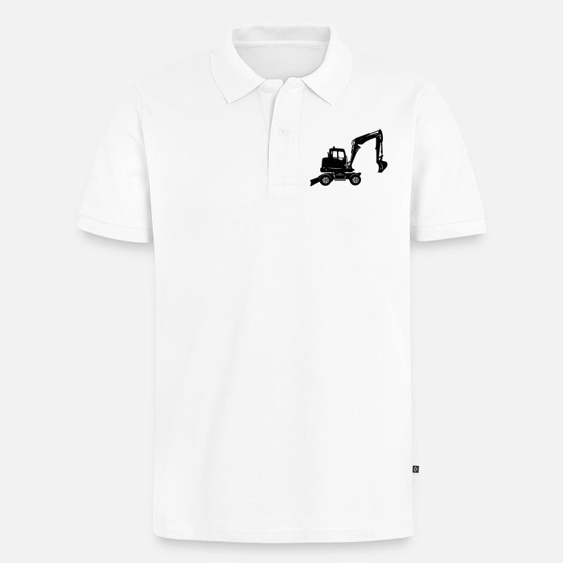 Bagger - Männer Premium Bio Polo Shirt - Weiß