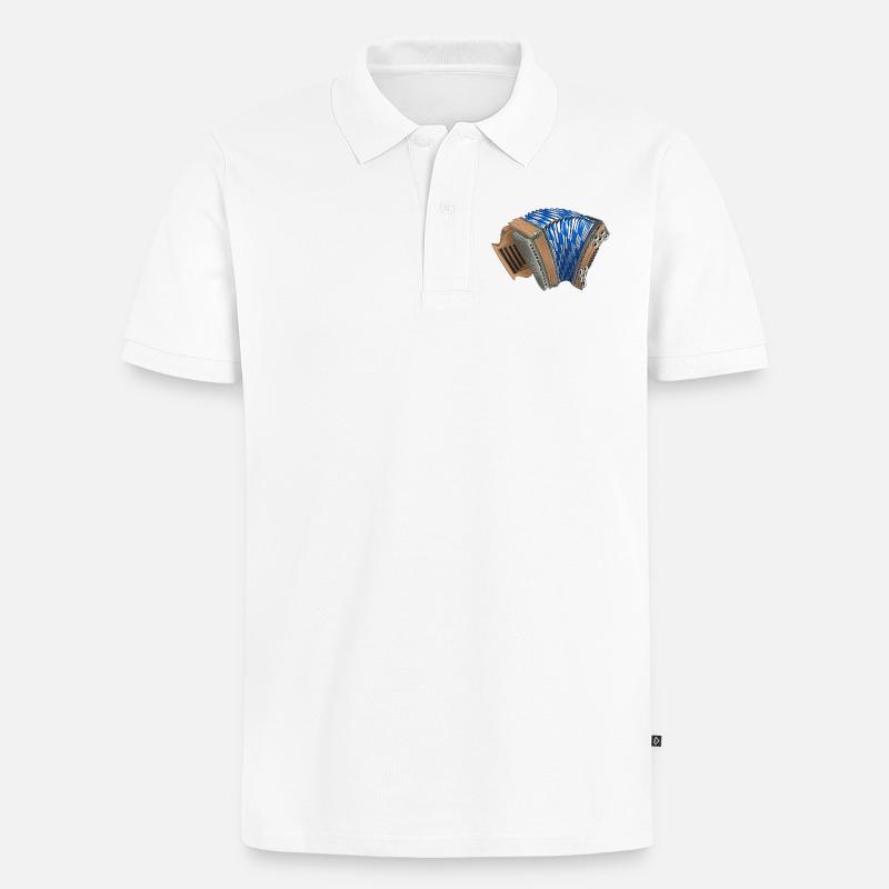 Harmonica styrienne - Bavière | ZiachON ! - Polo bio Premium Homme - blanc