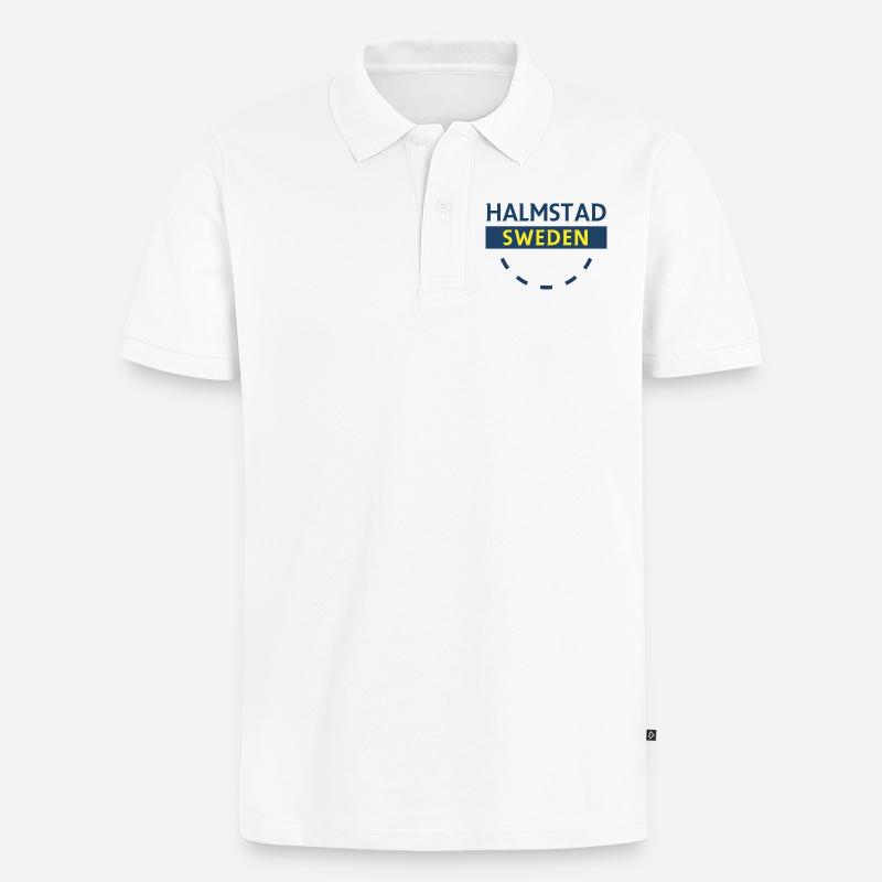 Halmstad Suède Signe Arc - Polo bio Premium Homme - blanc