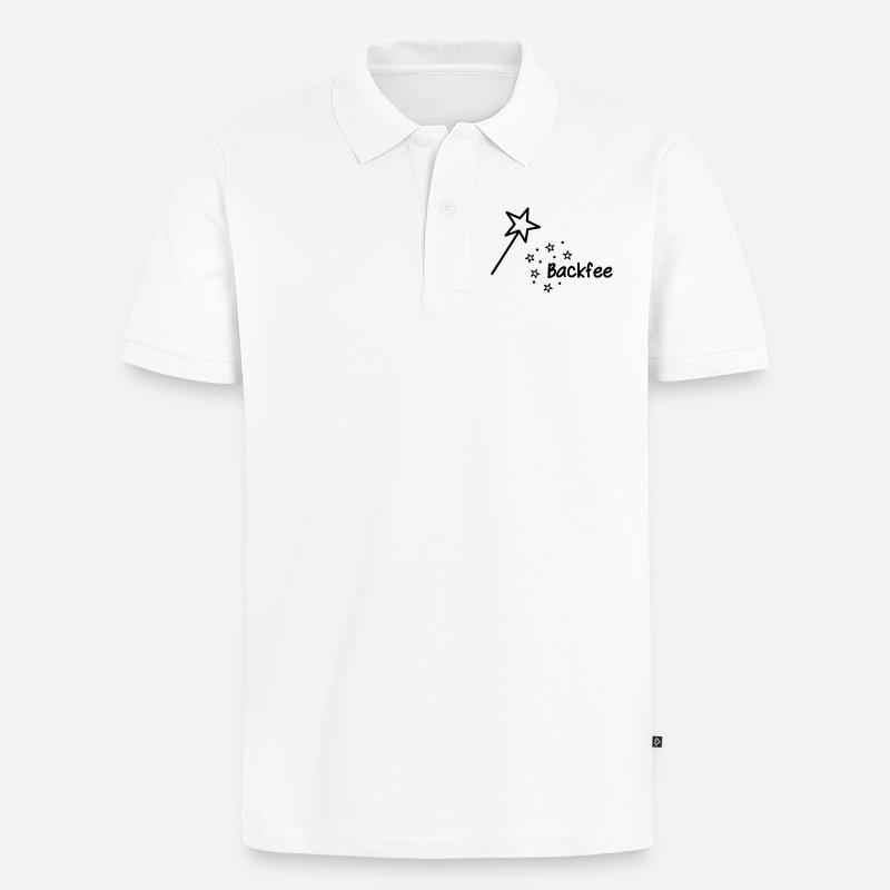 Backfee - Freude am Backen - Männer Premium Bio Polo Shirt - Weiß