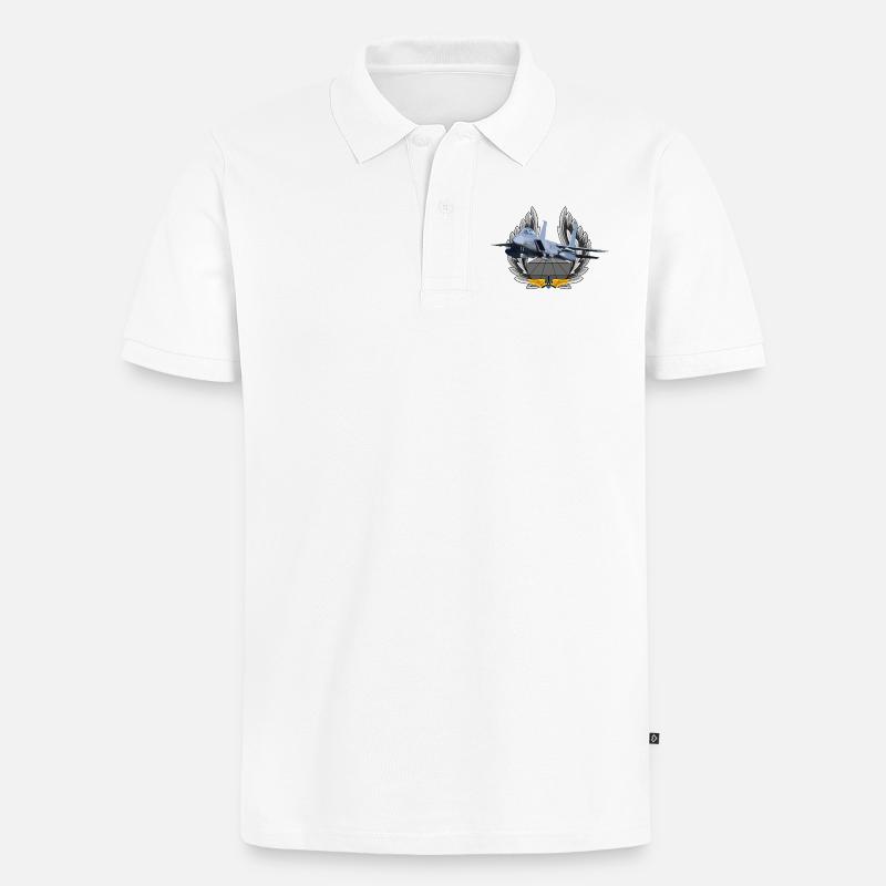 F-15 Eagle - Männer Premium Bio Polo Shirt - Weiß