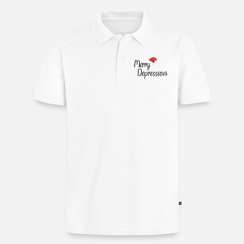 Joyeuse dépression - Polo bio Premium Homme - blanc