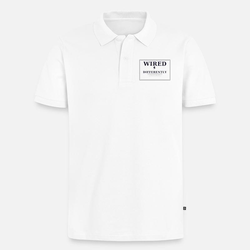 Wired differently - Männer Premium Bio Polo Shirt - Weiß