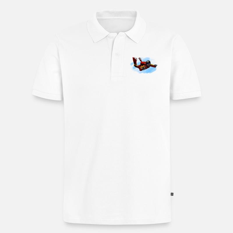 skydiver - Männer Premium Bio Polo Shirt - Weiß