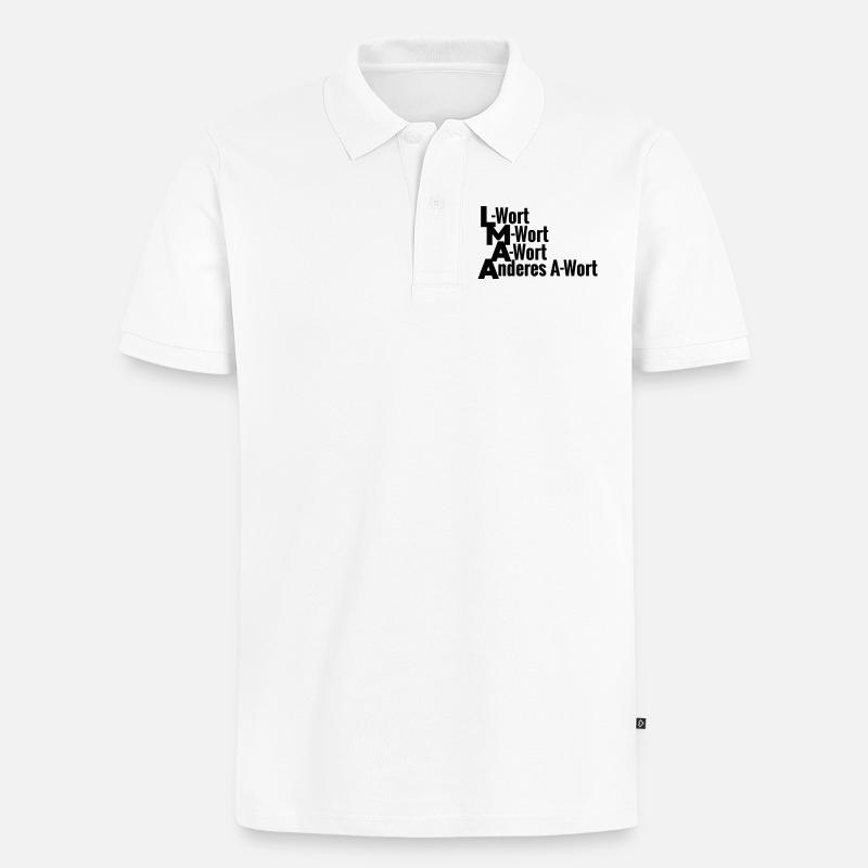 LMAA - Männer Premium Bio Polo Shirt - Weiß