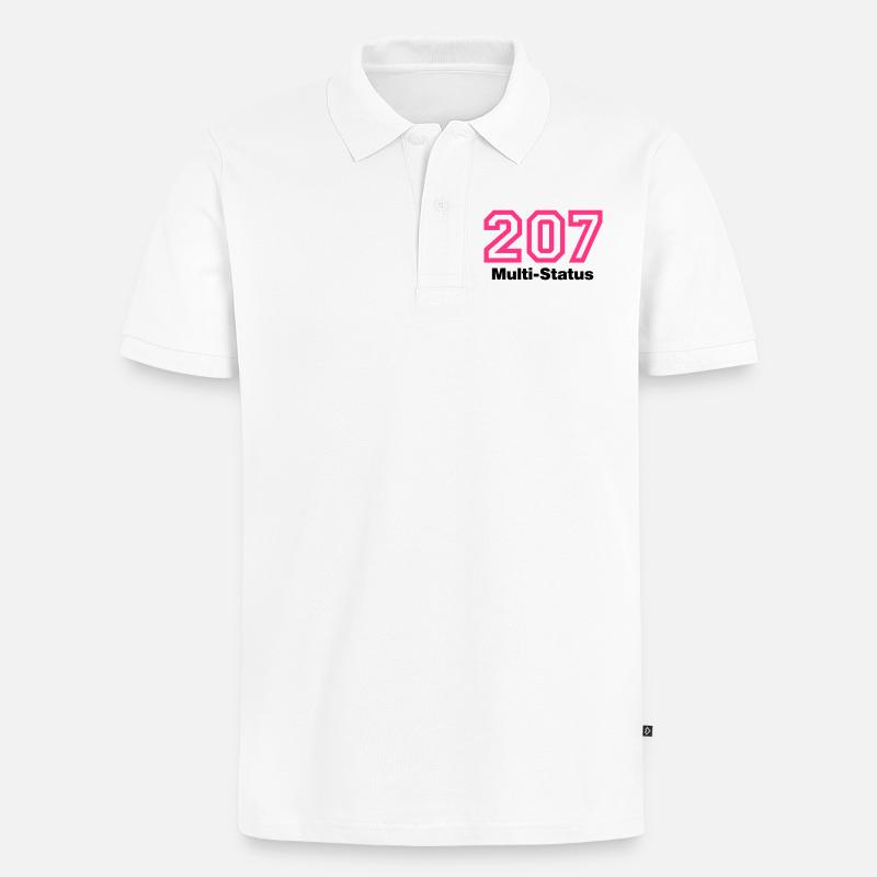 Error 207 Multi-Status - Männer Premium Bio Polo Shirt - Weiß