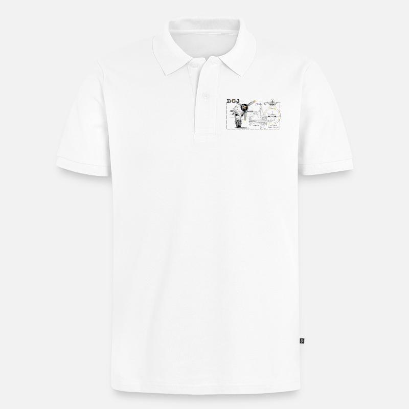 DC-3 - Polo bio Premium Homme - blanc