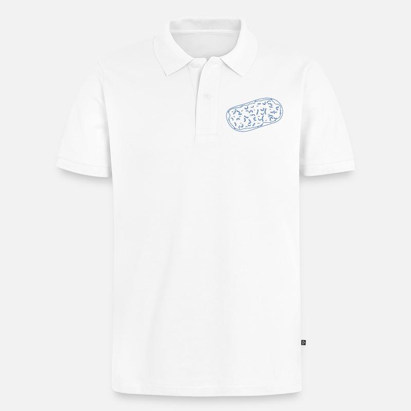 Flammkuchen - Männer Premium Bio Polo Shirt - Weiß