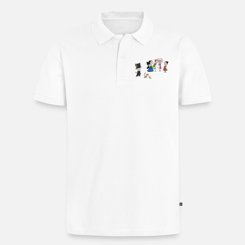 COMIC KWAS - Männer Premium Bio Polo Shirt - Weiß
