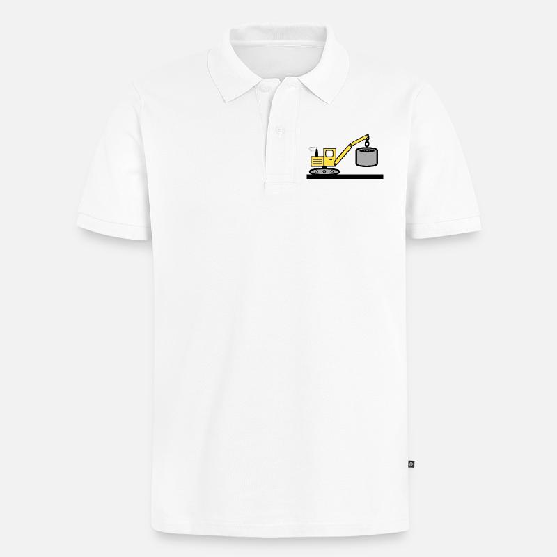 Bagger - Männer Premium Bio Polo Shirt - Weiß