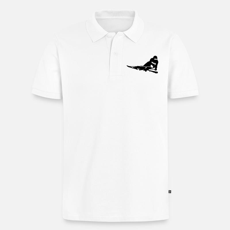 ski - Polo bio Premium Homme - blanc