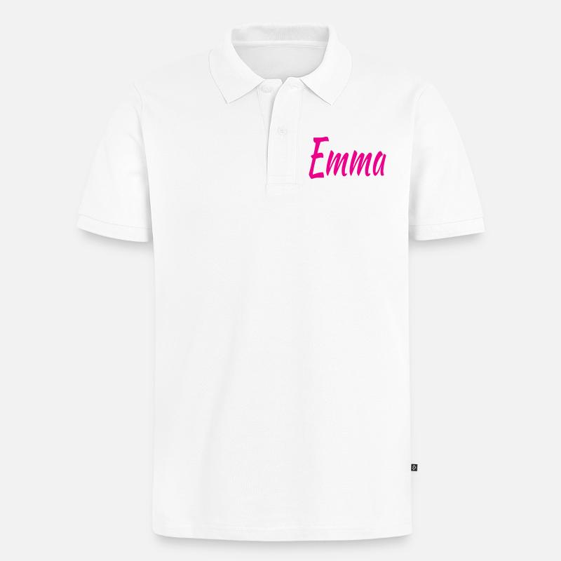 Emma - Männer Premium Bio Polo Shirt - Weiß