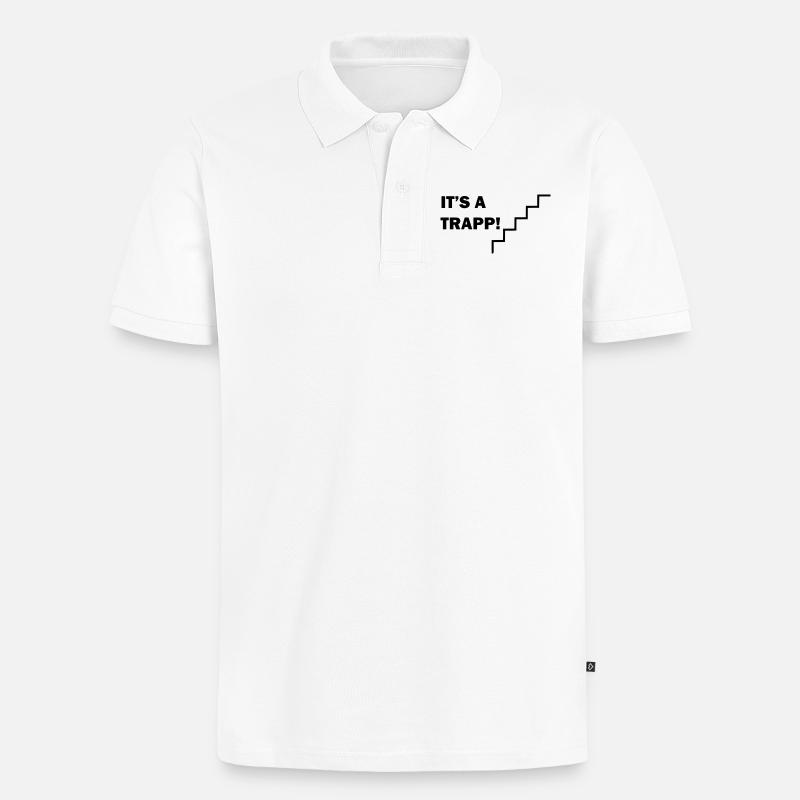 Es ist eine Treppe - Männer Premium Bio Polo Shirt - Weiß