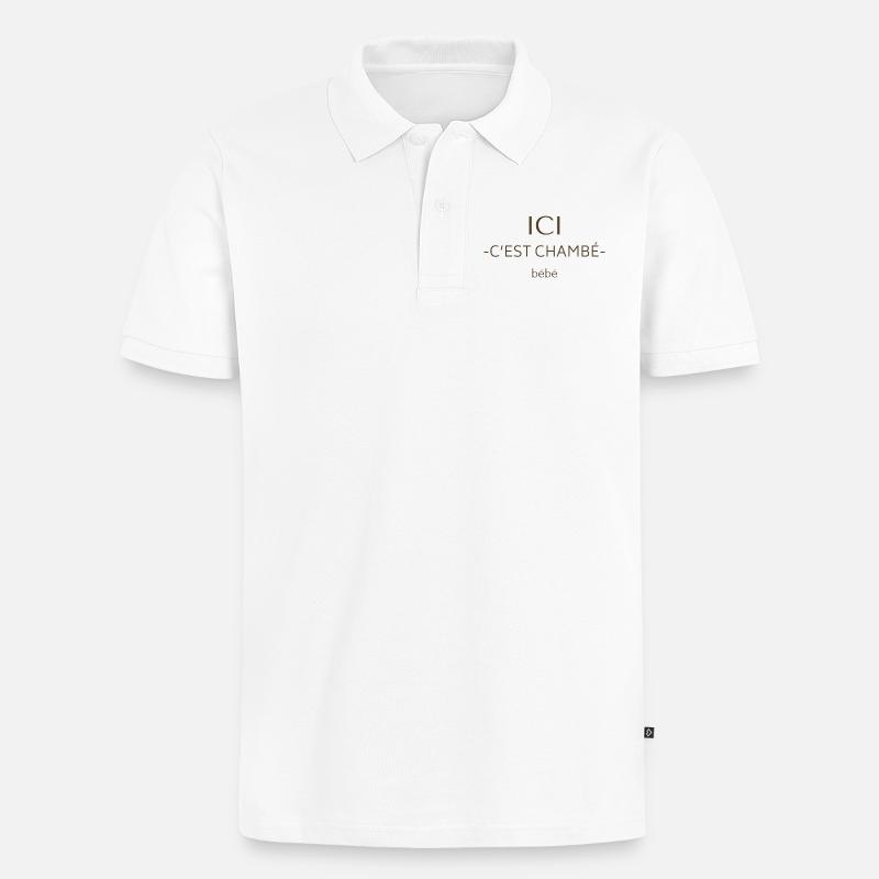 ici cest chambe - Polo bio Premium Homme - blanc