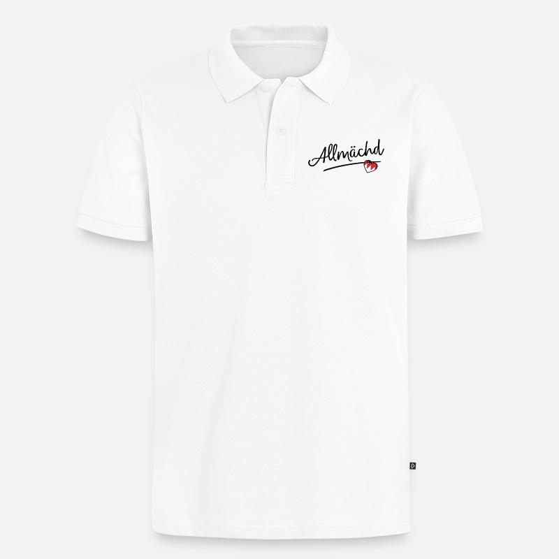 Allmächd - Männer Premium Bio Polo Shirt - Weiß