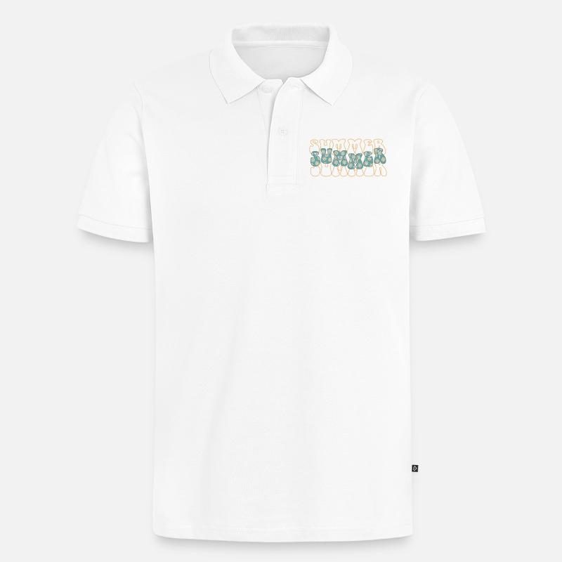 Sommer - Männer Premium Bio Polo Shirt - Weiß