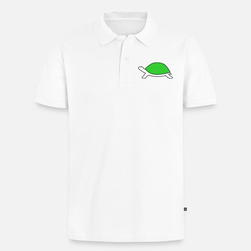 Schildkröte - Männer Premium Bio Polo Shirt - Weiß
